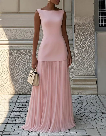 Solid Color Sleeveless Vest Skirt Two-piece Set