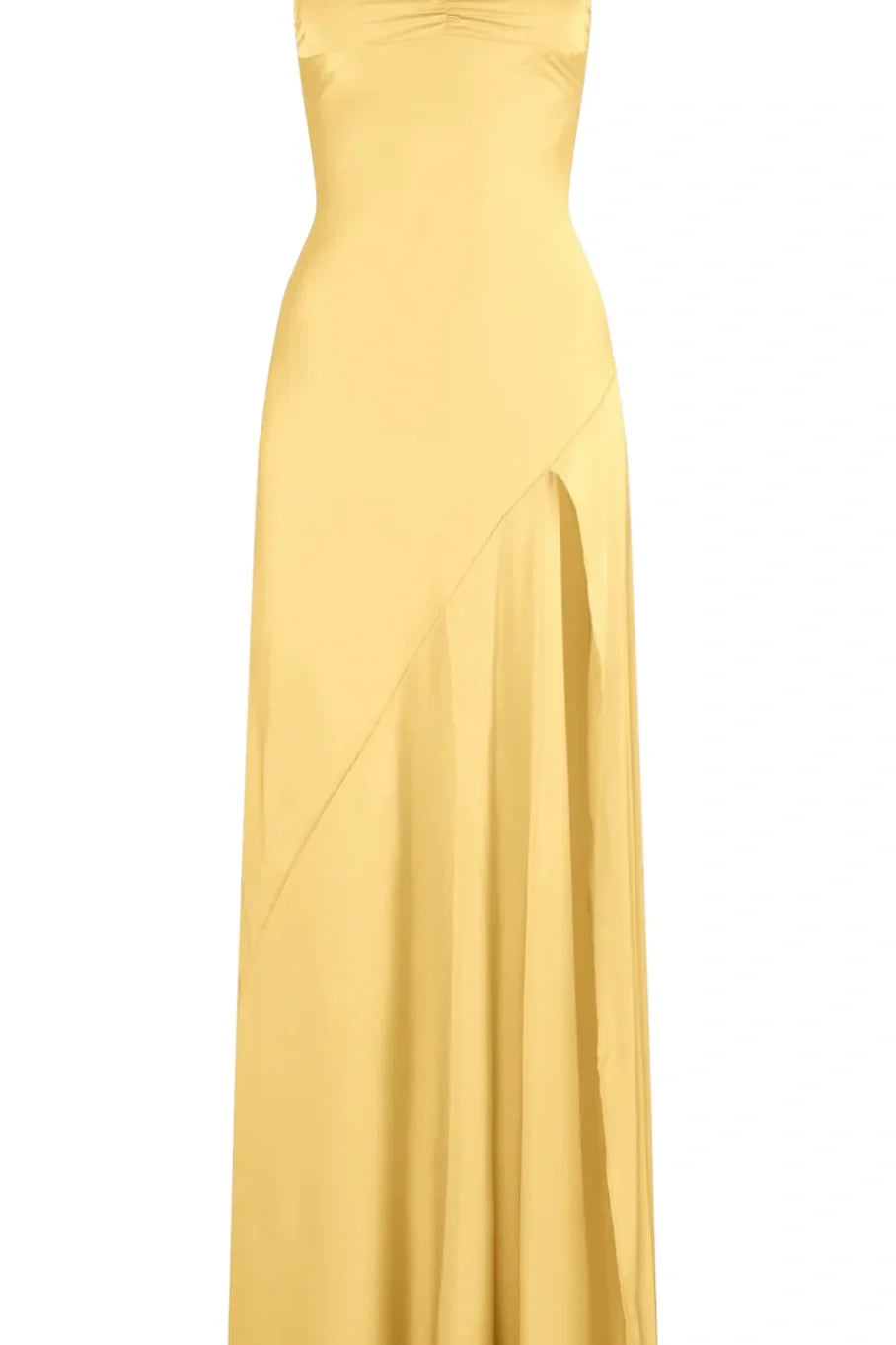 Simple Sheath Spaghetti Straps Pink Long Party Dress with Split Front