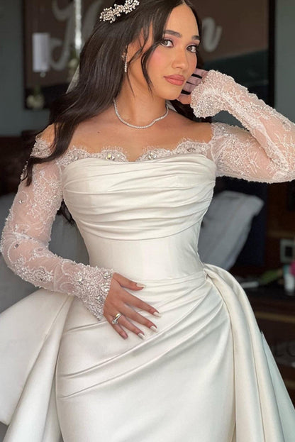 Luxury Lace Appliques Mermaid Wedding Dresses