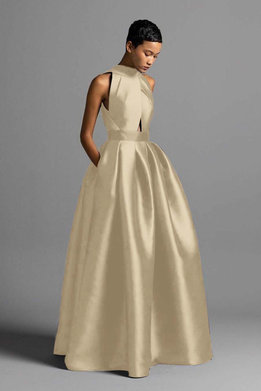 Lussooy Chic Strapless Red Satin Off the Shoulder Prom Dress with Pleated