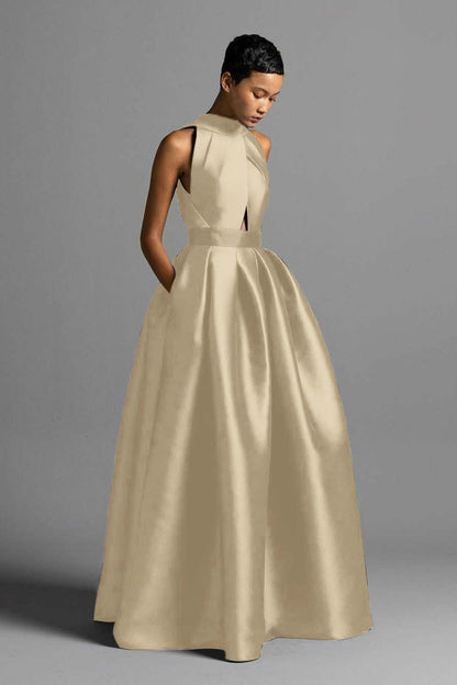 Lussooy Chic Strapless Red Satin Off the Shoulder Prom Dress with Pleated