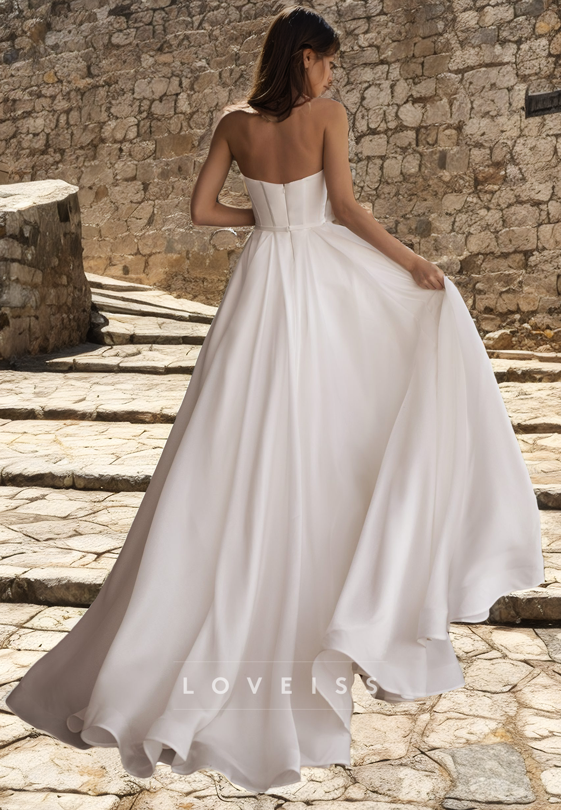 Sweetheart Sleeveless Pleated A-Line Wedding Dress