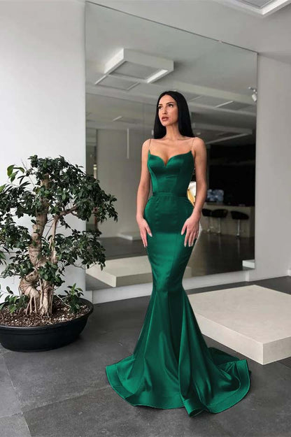 Lussooy Satin Stunning Black Sleeveless Strapless Pleated Prom Dress with Long Split