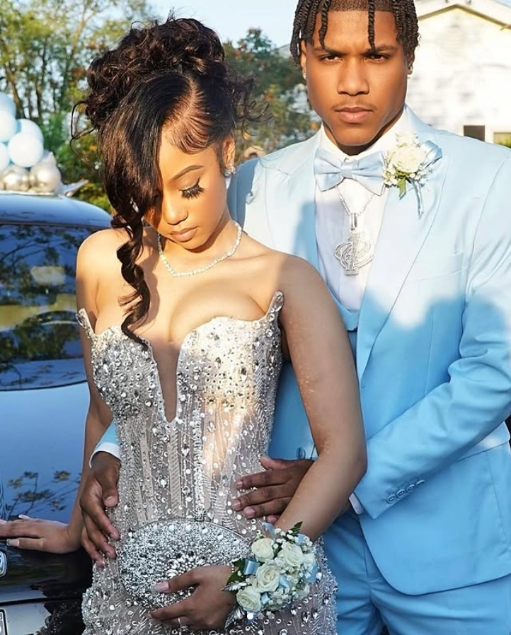 Silver Beadings Sweetheart Mermaid Black Girl Long Party Dress