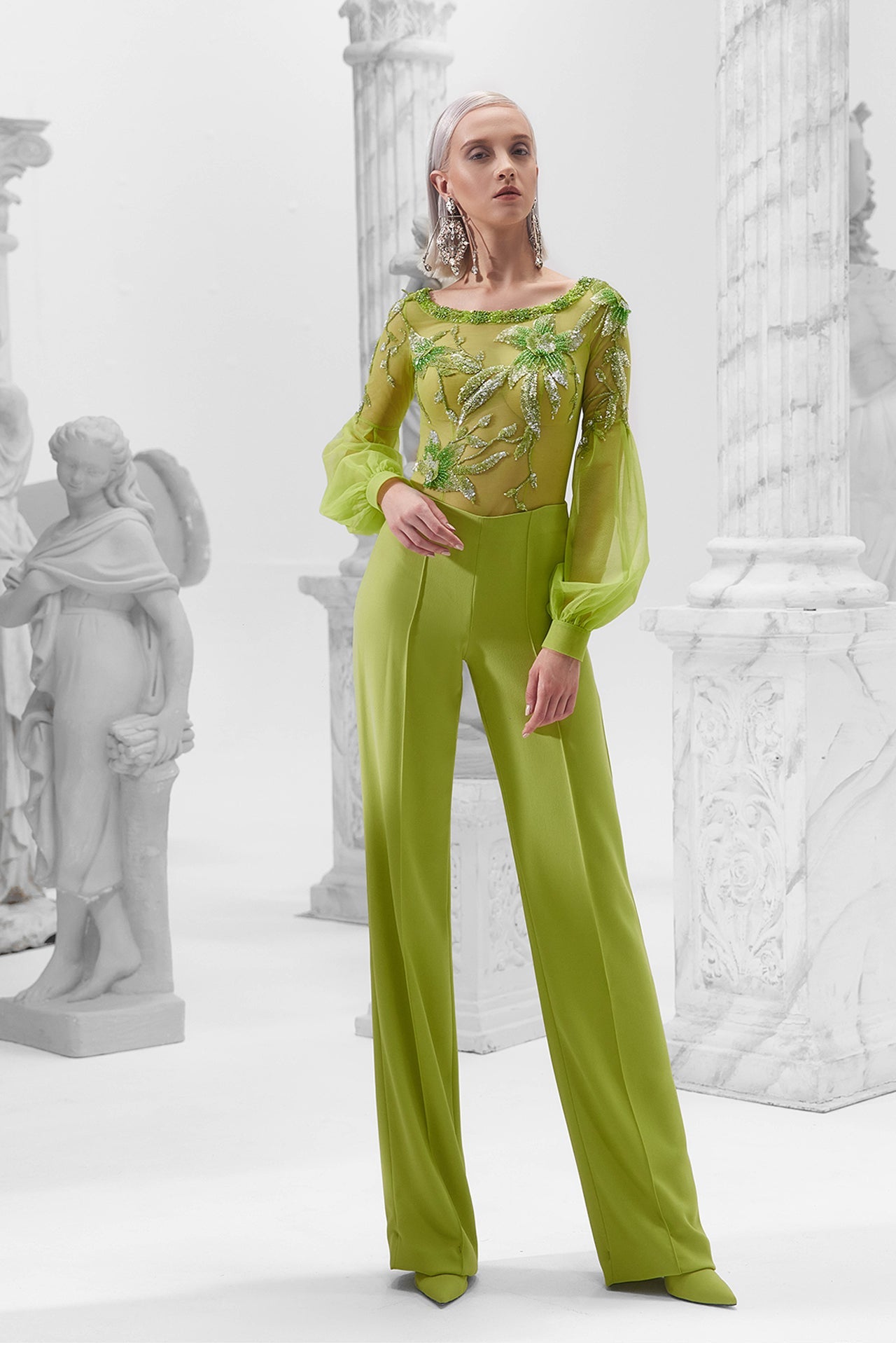 Embellished top with pants