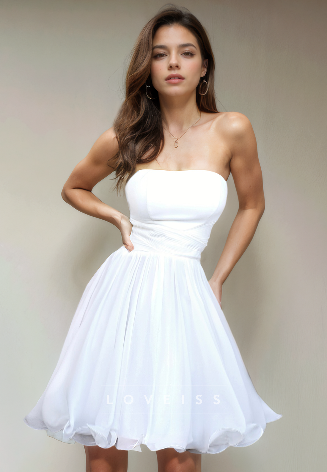 A Line Strapless Short Homecoming Dress Cute Graduation Dress