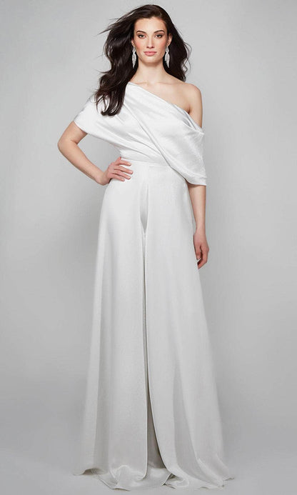 Alyce Paris 70019 - One Shoulder Wide Leg Jumpsuit