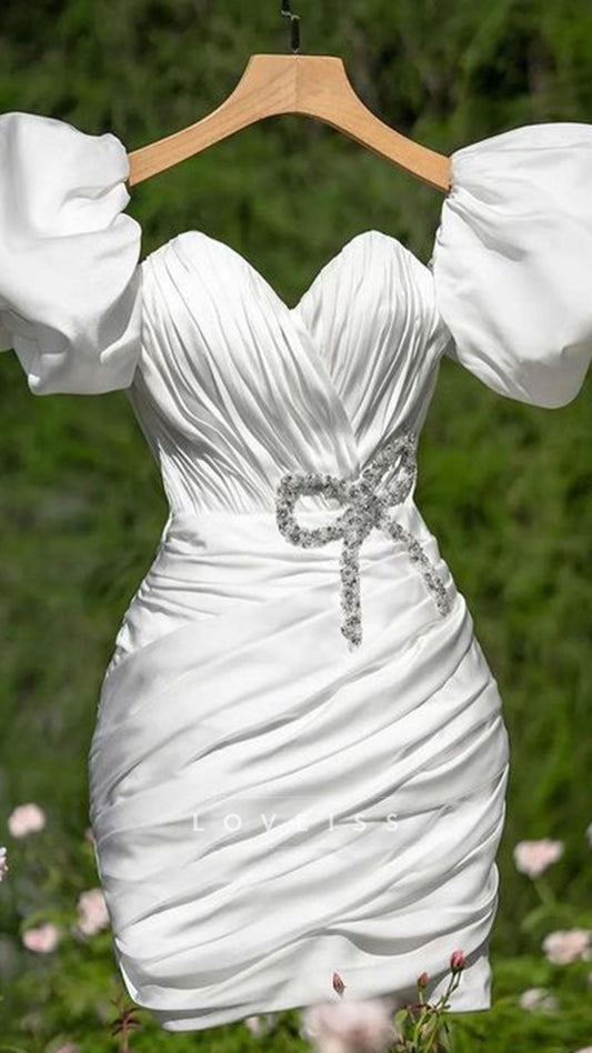 White Short Party Dress Homecoming Dress Short Wedding Dress