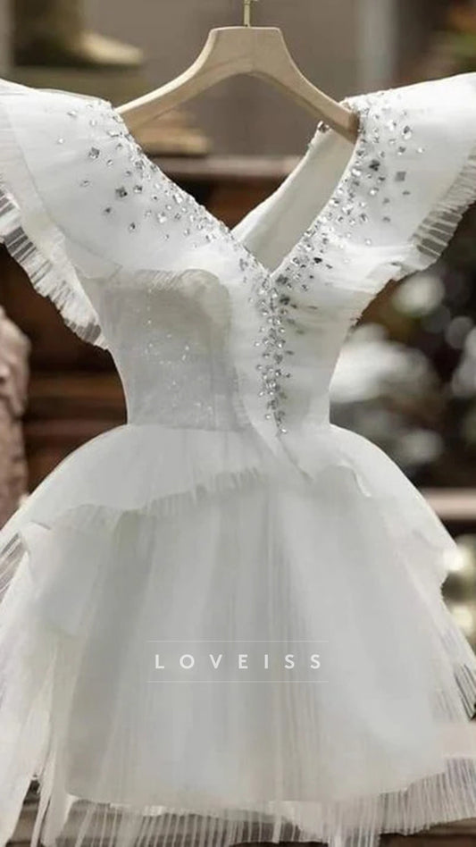 White Short Party Dress Homecoming Dress Short Wedding Dress