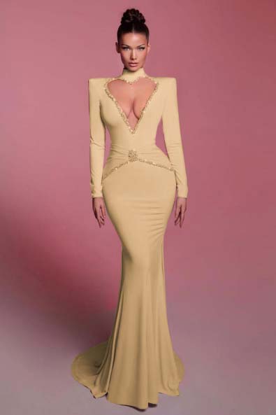 Lussooy Blue Strapless Beautiful Slit Mermaid Prom Dress With Beadings