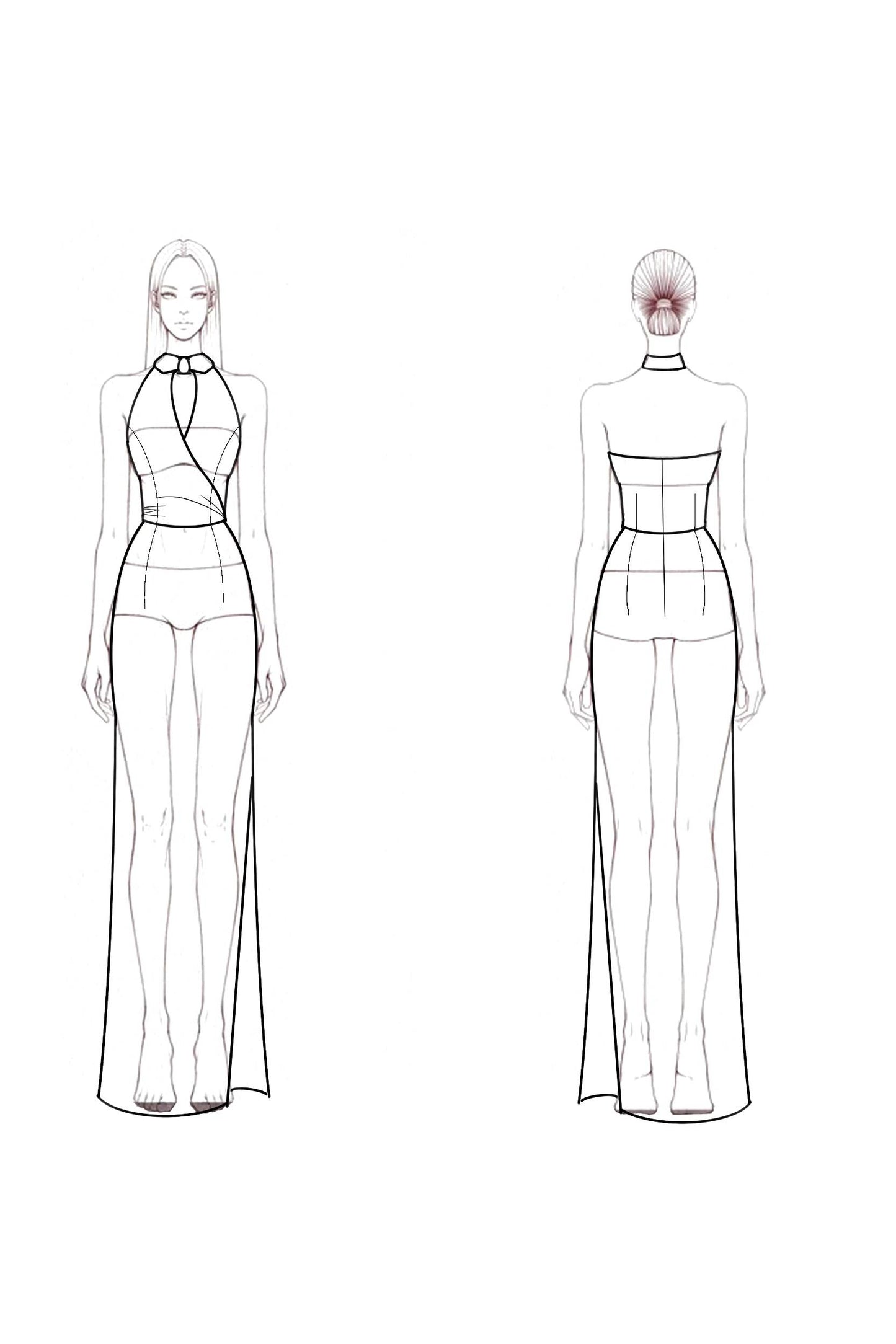 Fall Wedding Guest Dress Light Blue Halter Sleeveless Slit Maxi Dress