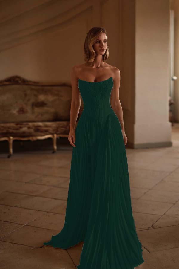 Lussooy Beautiful Sleeveless Purple Tulle Applique A Line Prom Dress with Pleated