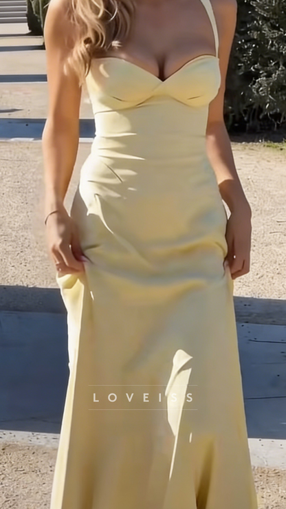 Sweetheart Straps A-Line Simple Prom Dress