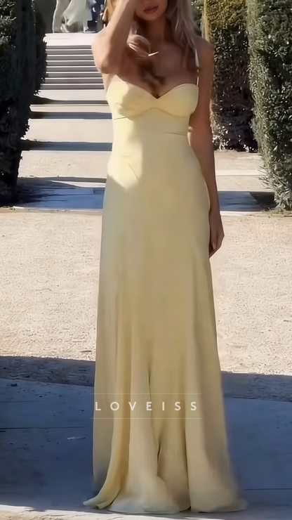 Sweetheart Straps A-Line Simple Prom Dress