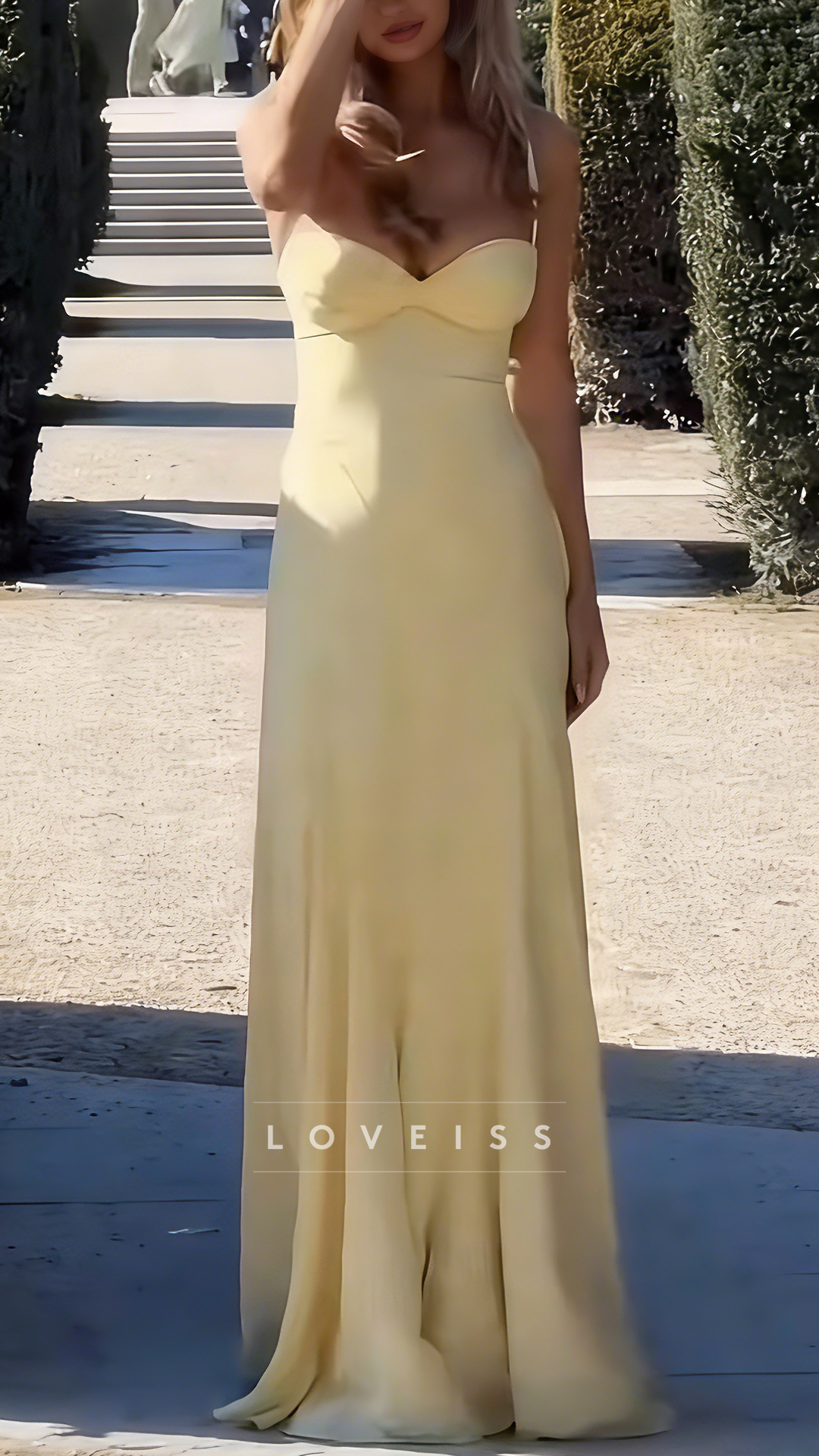 Sweetheart Straps A-Line Simple Prom Dress