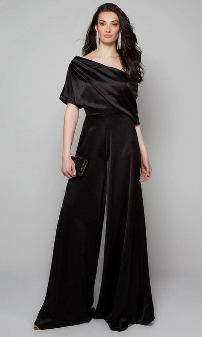 Alyce Paris 70019 - One Shoulder Wide Leg Jumpsuit
