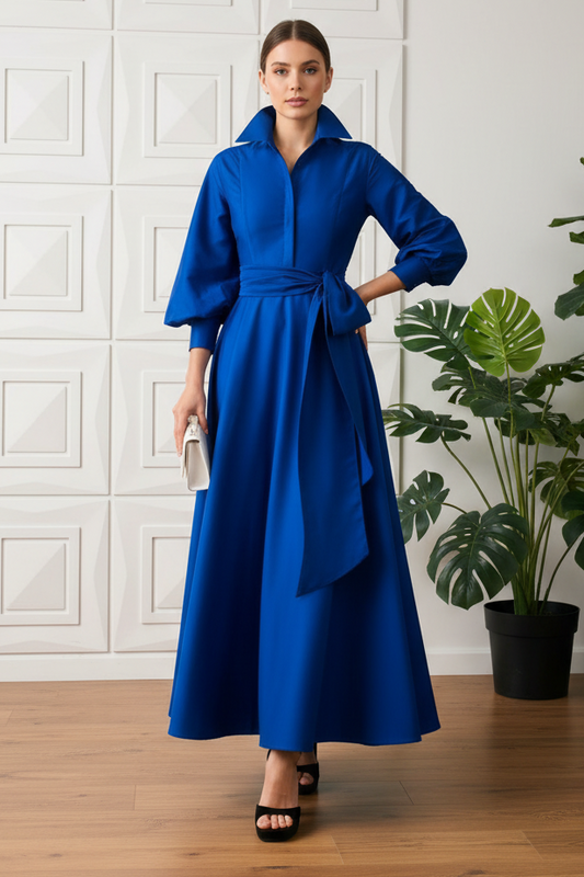 V-Neck Long Sleeves A-Line Mother of Bride Dress