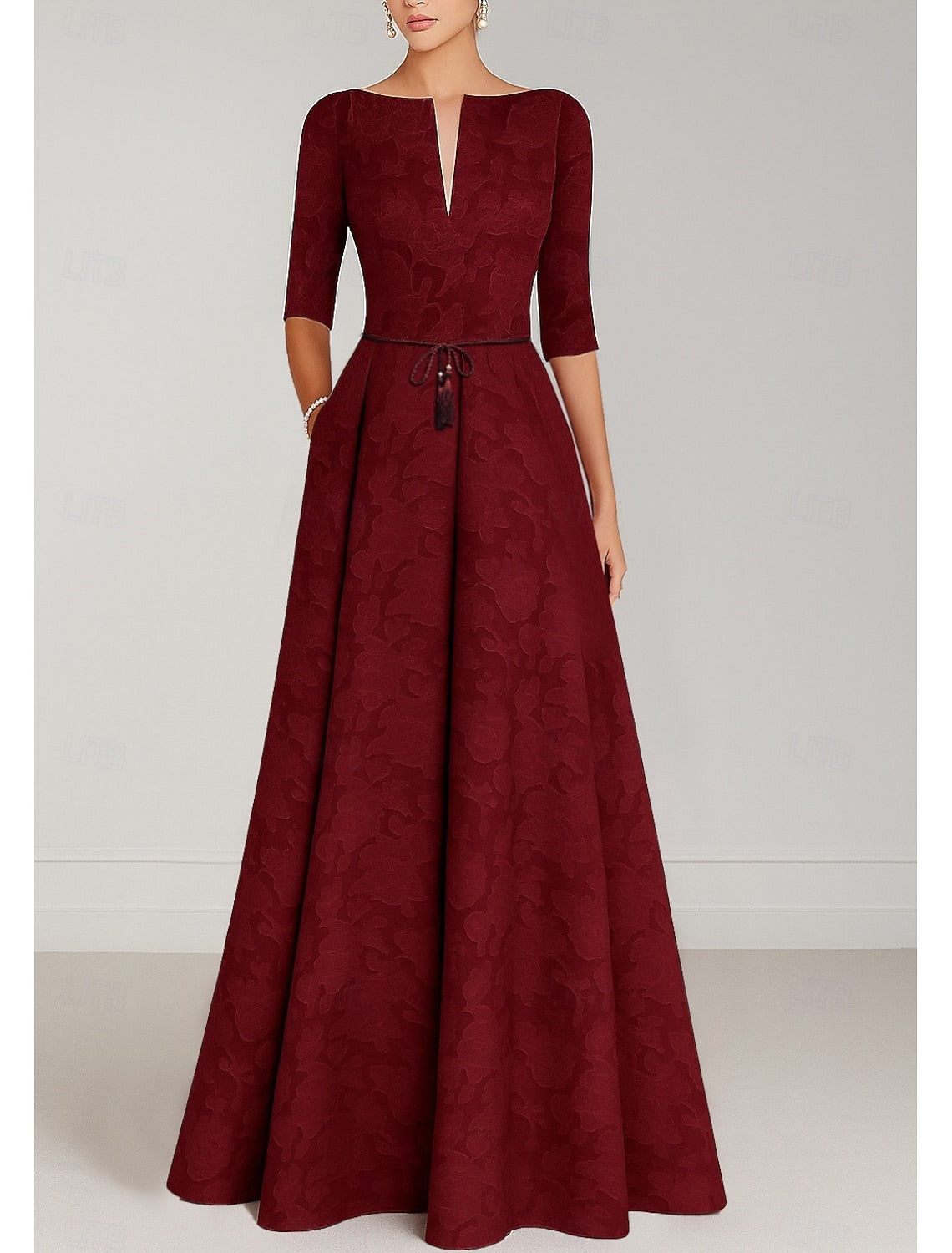 A-Line Floor Length Formal Dresses Flare Dress Mother of the Bride Dress