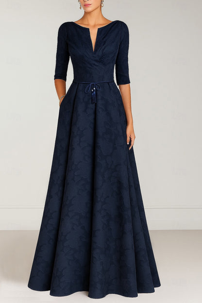 A-Line Floor Length Formal Dresses Flare Dress Mother of the Bride Dress