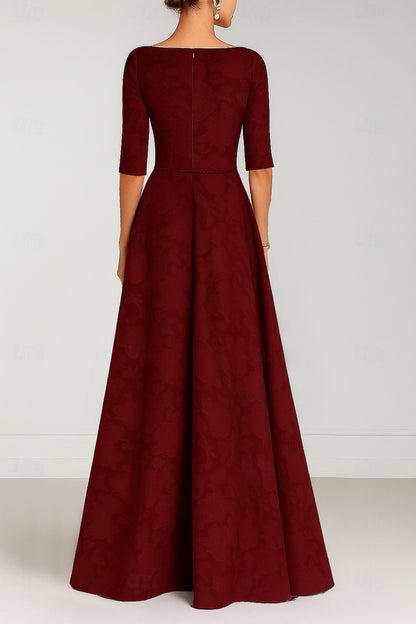 A-Line Floor Length Formal Dresses Flare Dress Mother of the Bride Dress