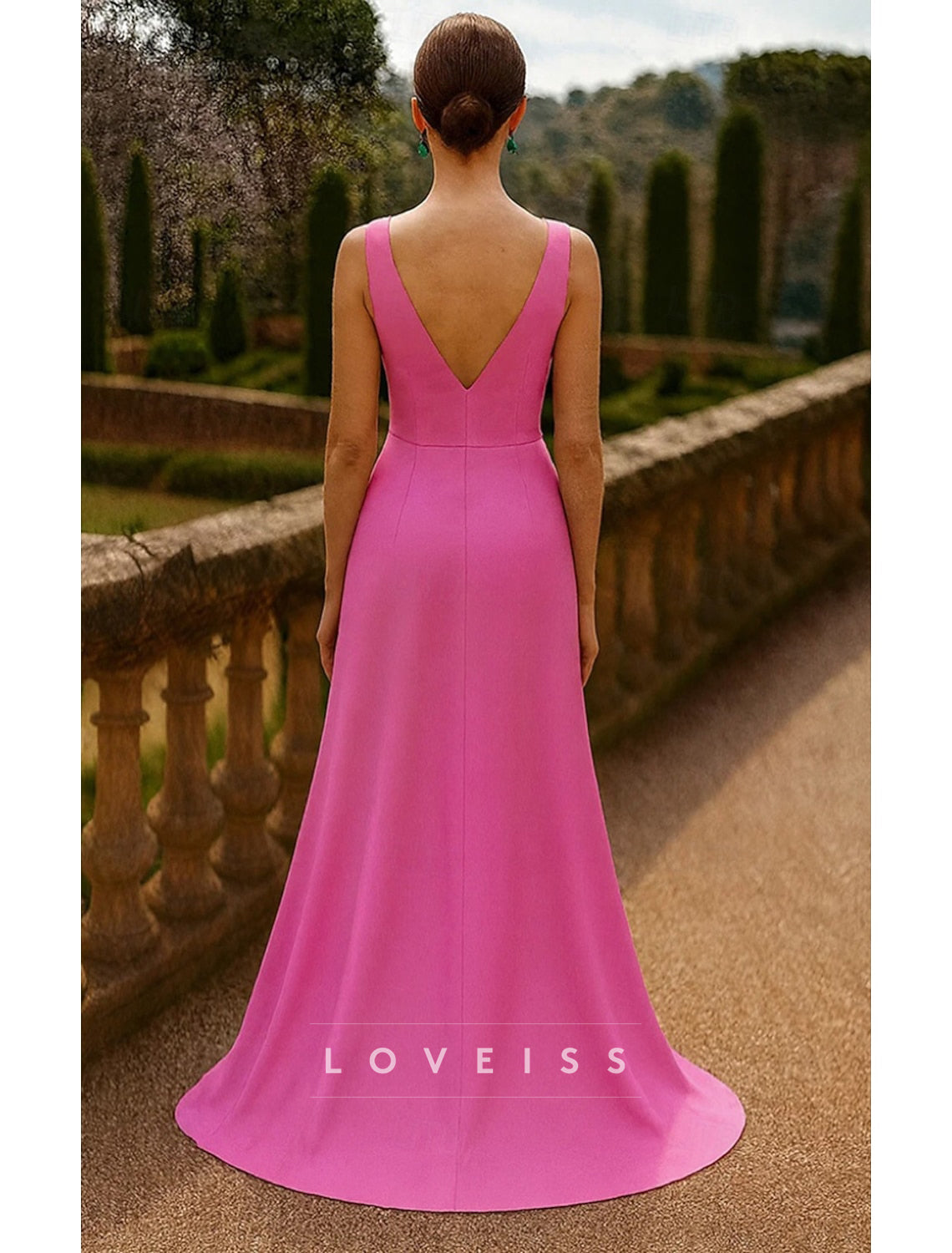 A-Line Sweep Brush Train Evening Gown Formal Dress Elegant Mother Of The Bride