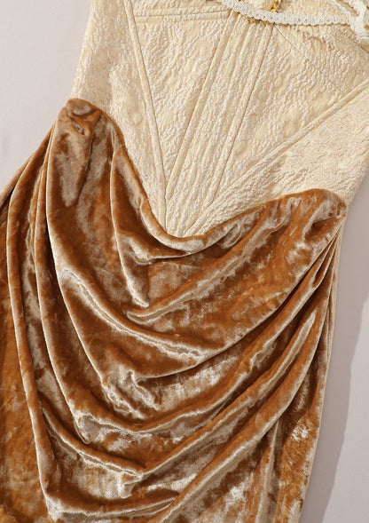 Off-Shoulder Velvet Mermaid Prom Dress