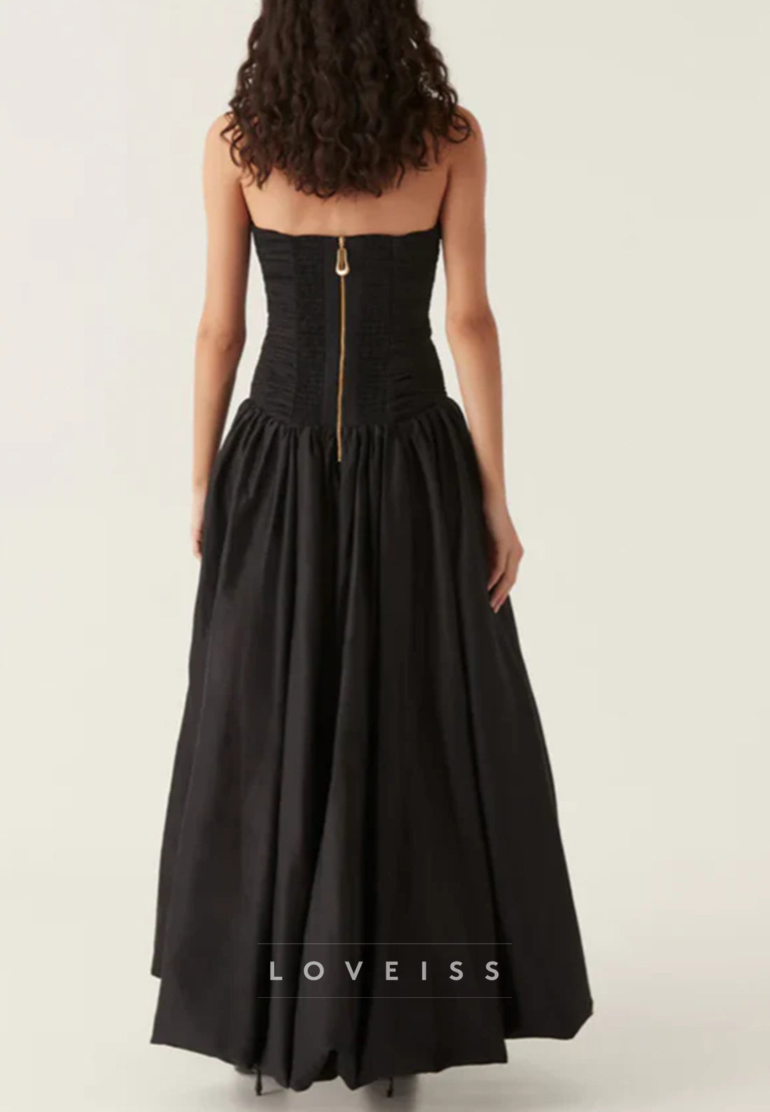 Straight Across A-Line Simple Black Prom Dress