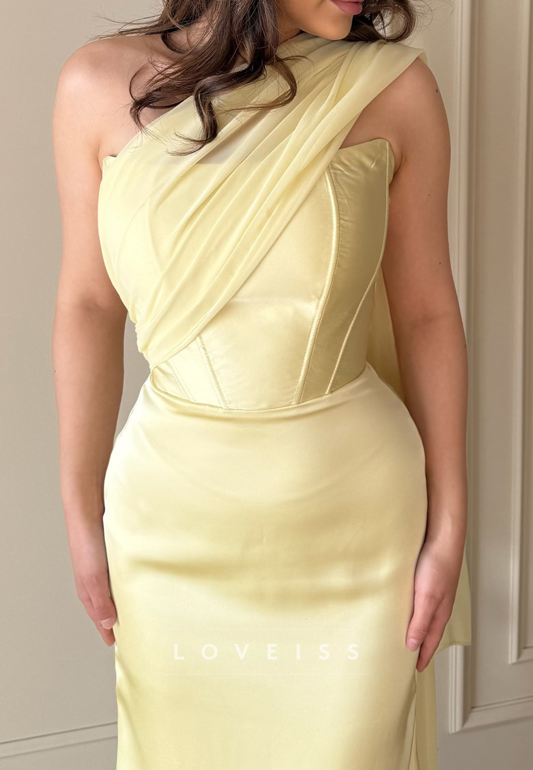 Asymmetrical Sleeveless Sleek Sheath Prom Dress