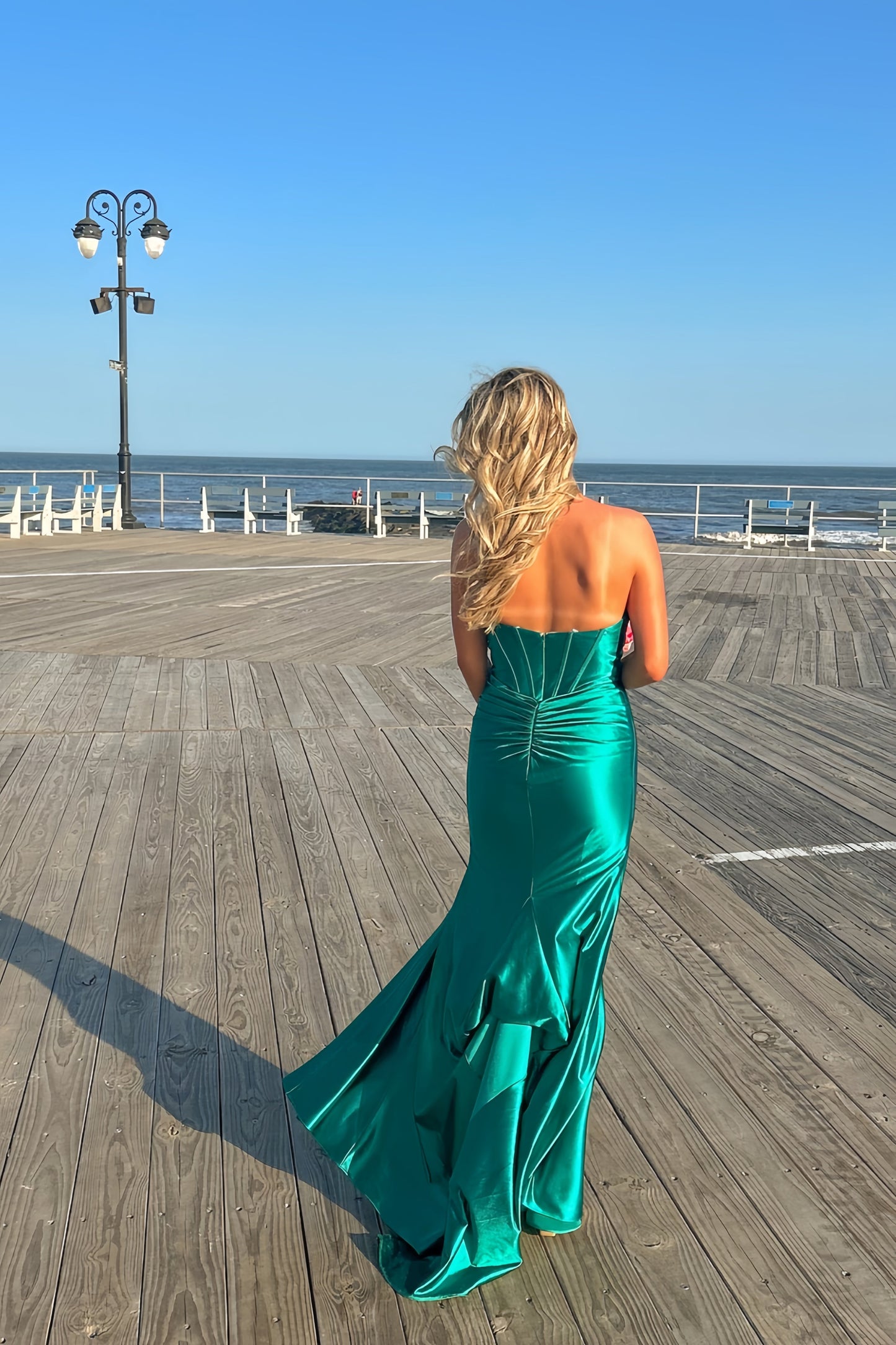 Sweetheart Royal Blue Keyhole A-lin Long Prom Dress