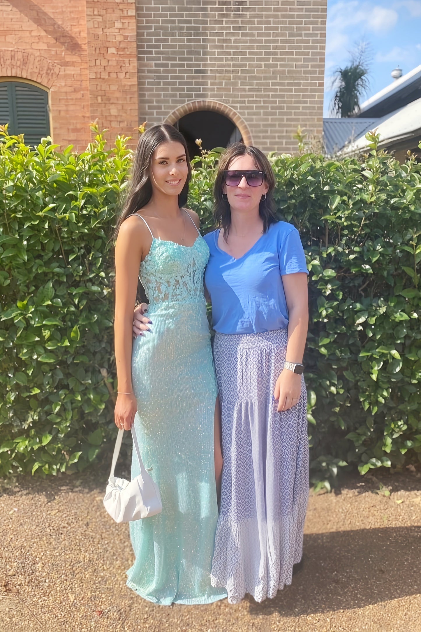 V-neck Spaghetti Strap Side Slit Dress