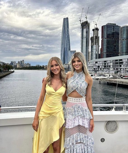 Yellow High-Low Spaghetti Straps Prom Dress Party Dress