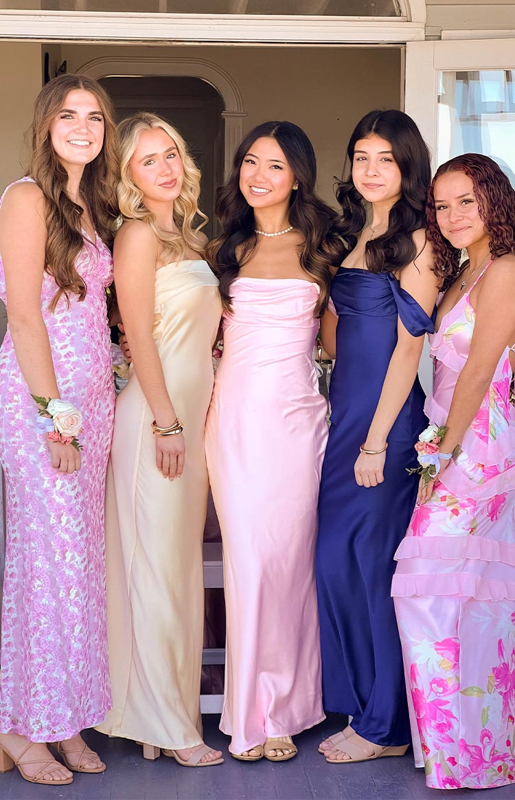 Light Pink Off Shoulder Formal Maxi Dress