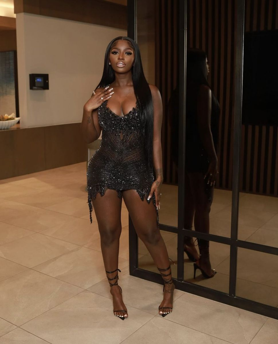 Luxurious Black Homecoming Dress Birthday Outfit Dress