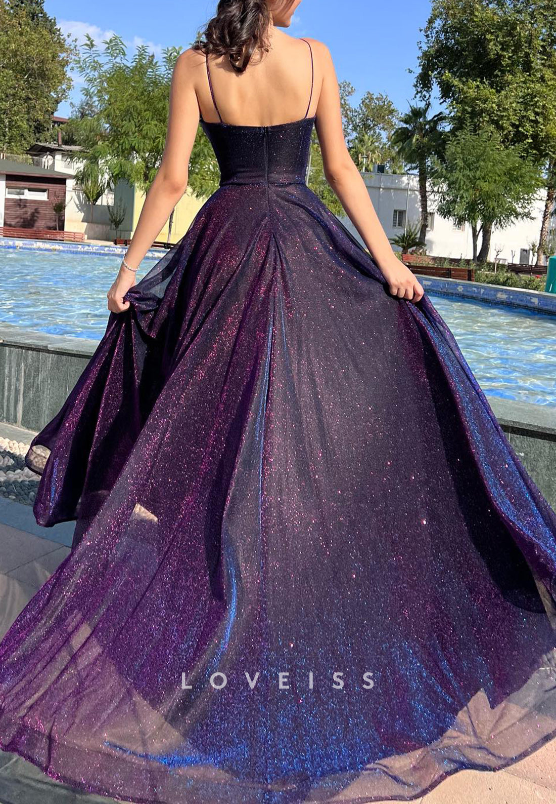 Sweetheart Sleeveless Pleated A-Line Prom Dress Loveiss Sweetheart Sleeveless Pleated A-Line Prom Dress Loveiss