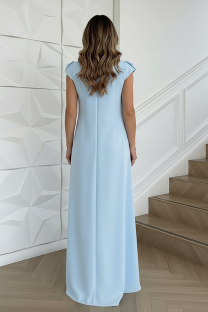 A-Line Crew Neck 3D Flowers Formal Dresses