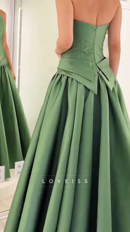 Halter Satin Sleeveless A-Line Evening Dress