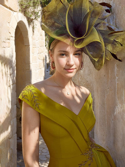 A-Line/Princess Off-the-Shoulder Sleeveless Mother of the Bride & Groom Dresses with Ruffles