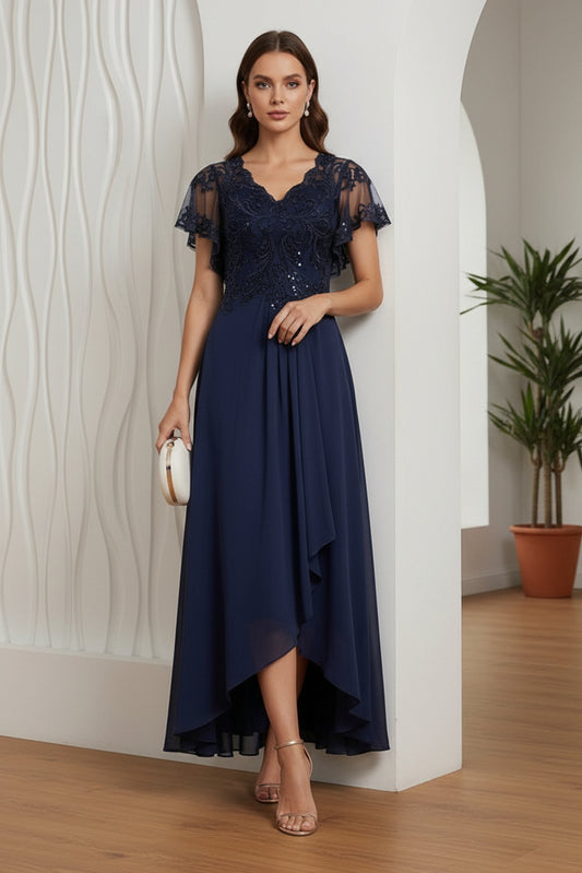 Princess V-Neck Chiffon Mother of the Bride Dresses