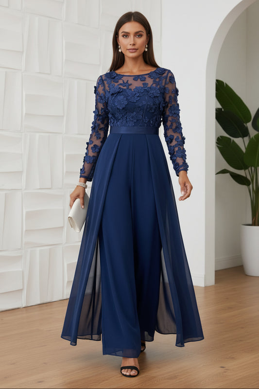 Jumpsuit Scoop Chiffon Mother of the Bride Jumpsuit
