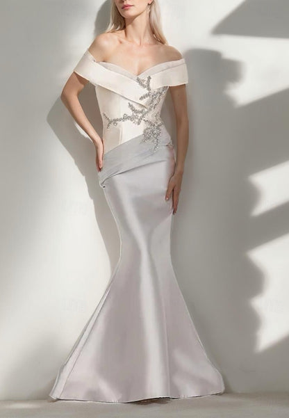 Mermaid Evening Gown Elegant Dress Formal Wedding Floor Length Sleeveless