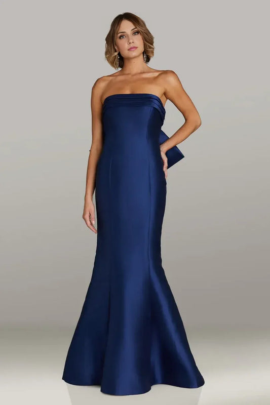 Mom Of The Bride Dressbride Mother Dress Strapless square neck Sleeveless Satin Floor Length Mother Of The Bride / Stores With Prom Dresses