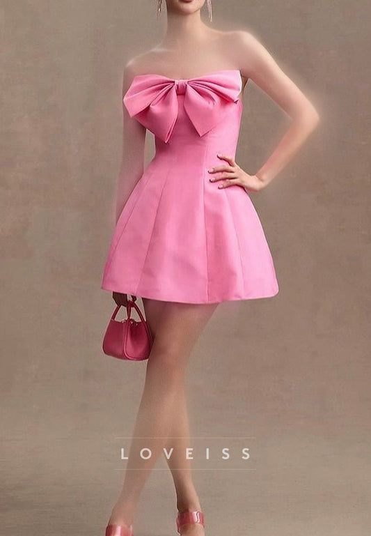 Off-Shoulder Bowknot A-Line Party Homecoming Dress