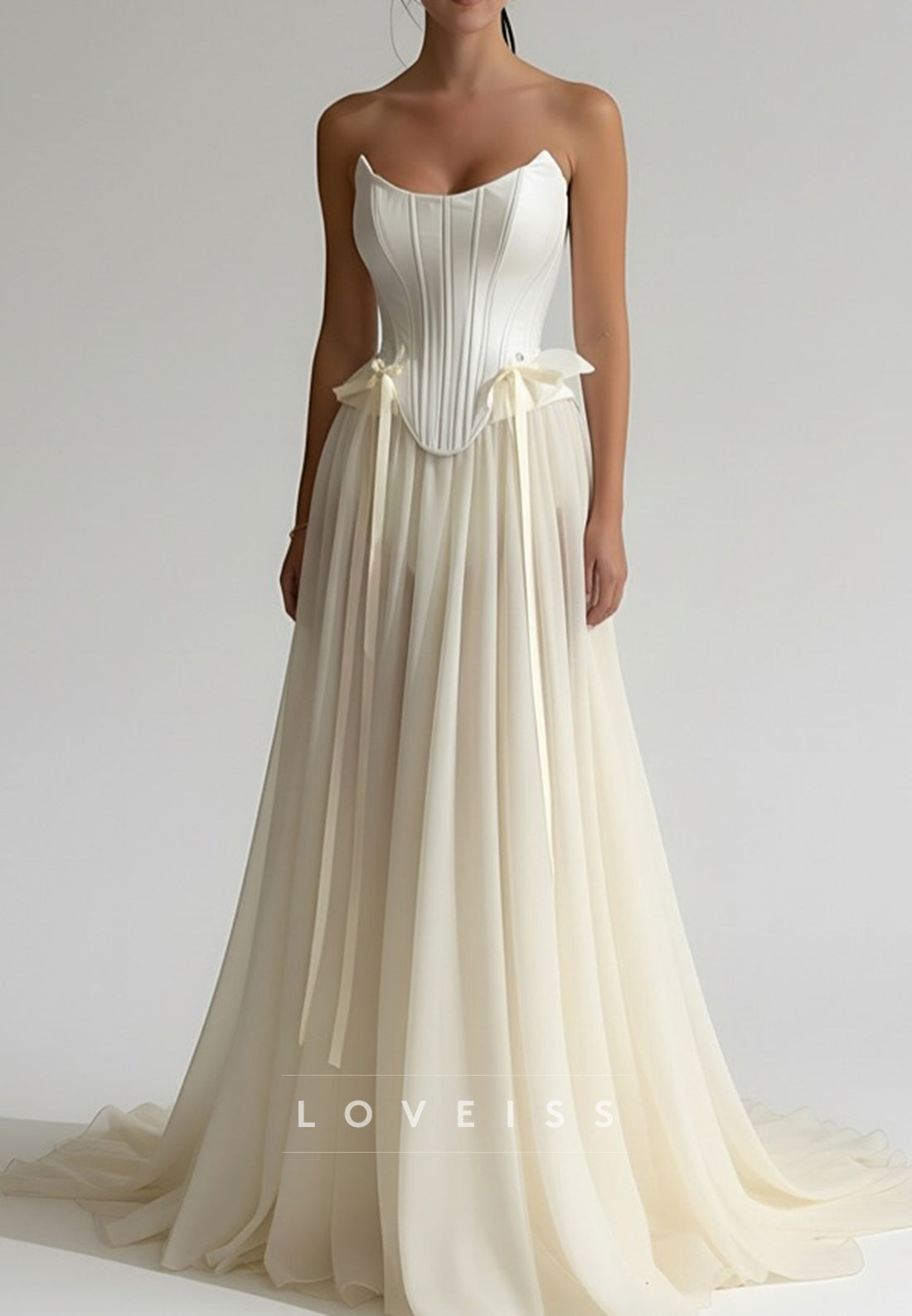 Off-Shoulder Corset Sleeveless Pleated A-Line Prom Dress