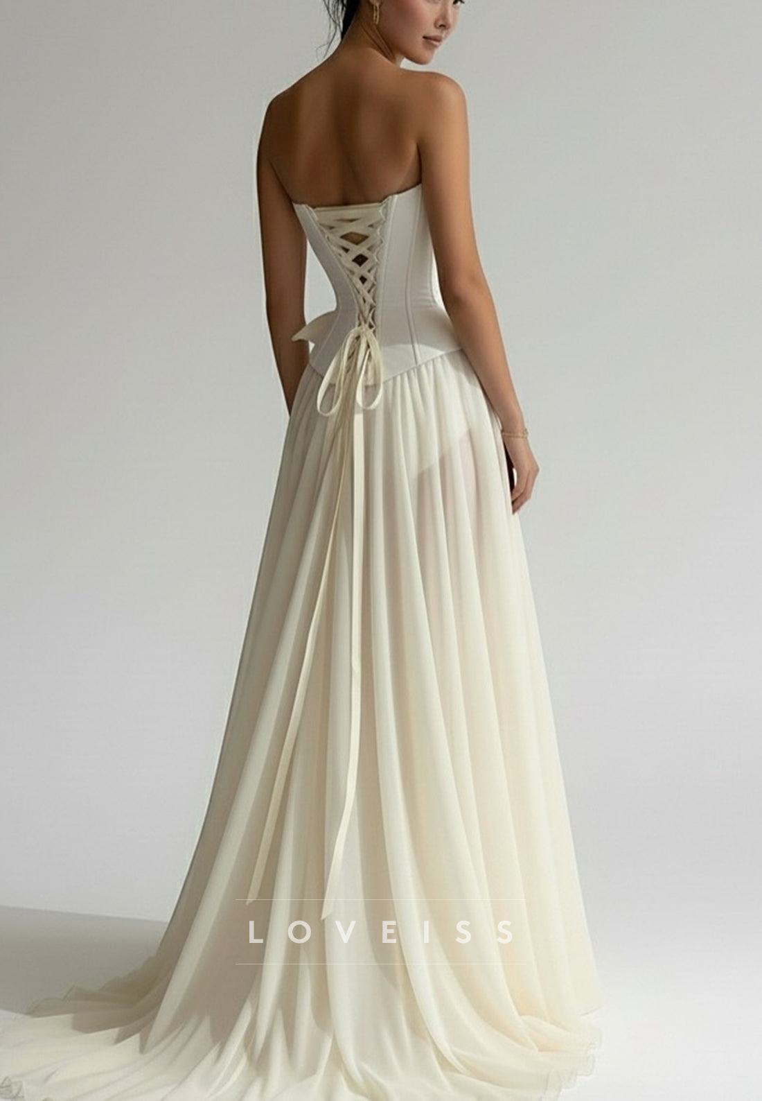 Off-Shoulder Corset Sleeveless Pleated A-Line Prom Dress