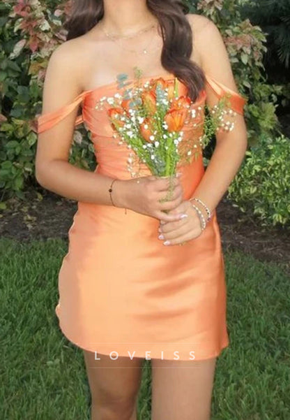 Off-Shoulder Sleek Sheath Party Homecoming Dress