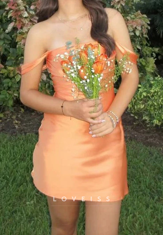 Off-Shoulder Sleek Sheath Party Homecoming Dress