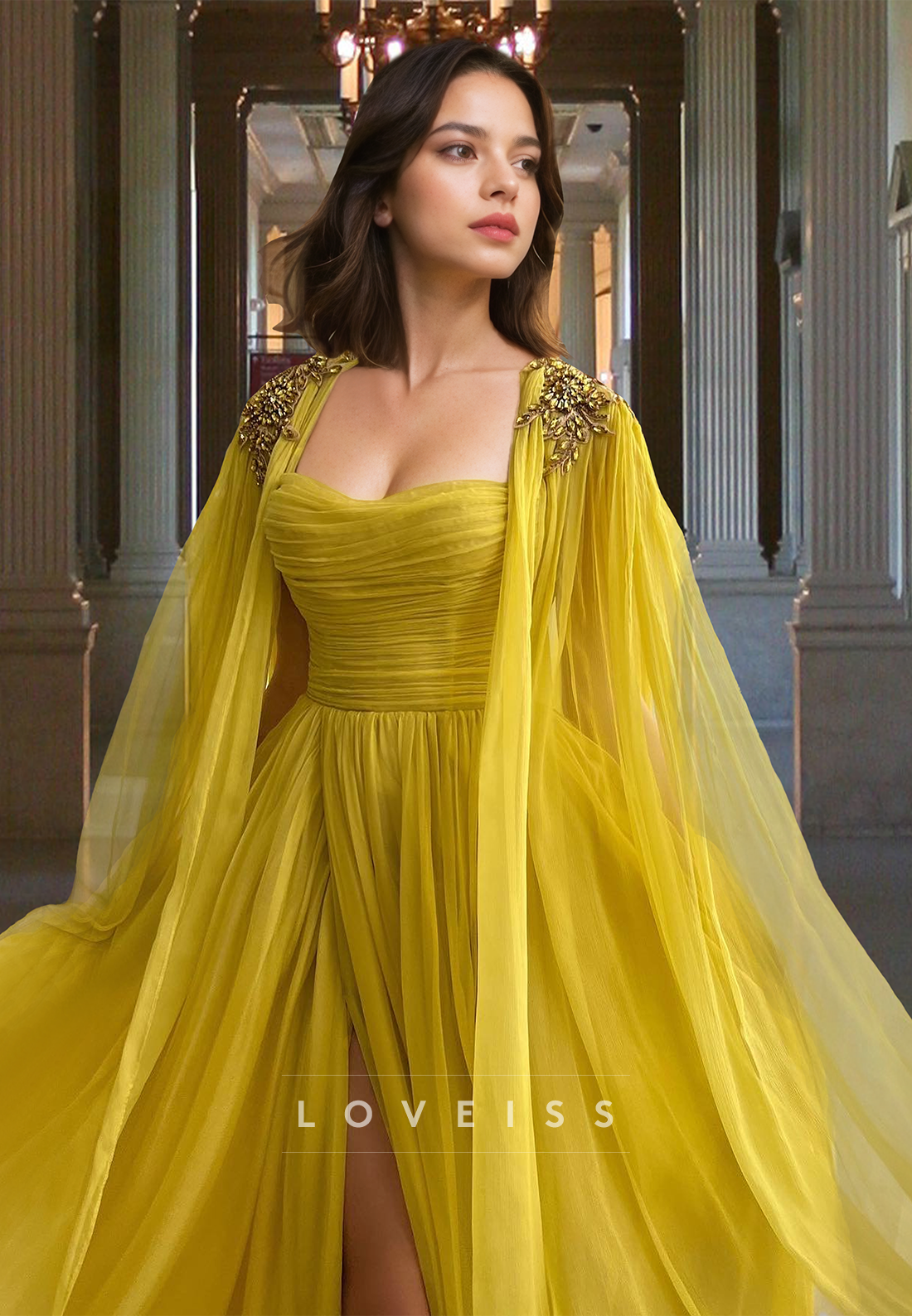 Off-Shoulder Sleeveless Pleated Appliques A-Line Prom Dress