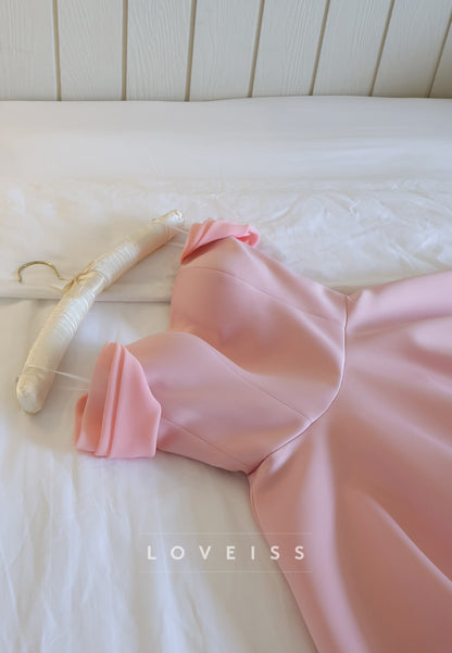 Off-Shoulder Sleeveless Satin Midi Simple Prom Dress