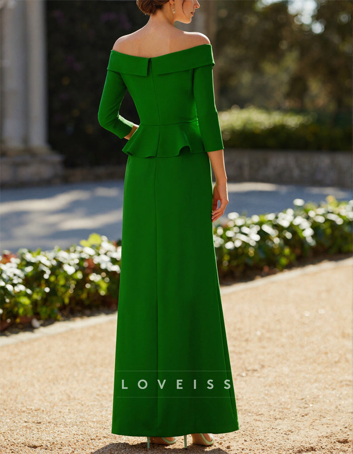 Off-The-Shoulder Floor-Length Maxi Dress