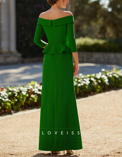 Off-The-Shoulder Floor-Length Maxi Dress